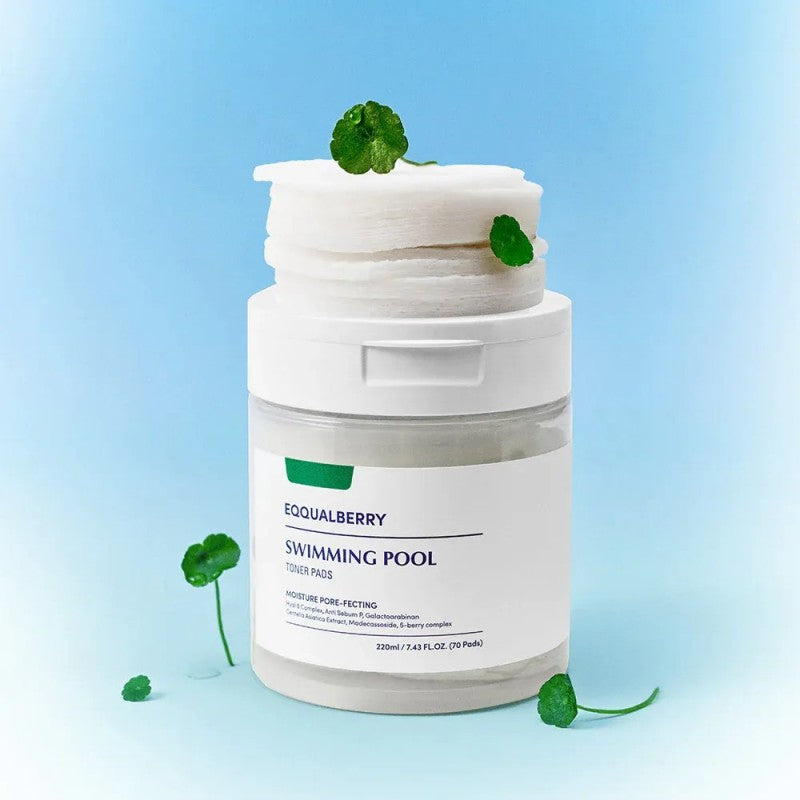 Eqqualberry游泳池爽肤棉片温和去角质 70片