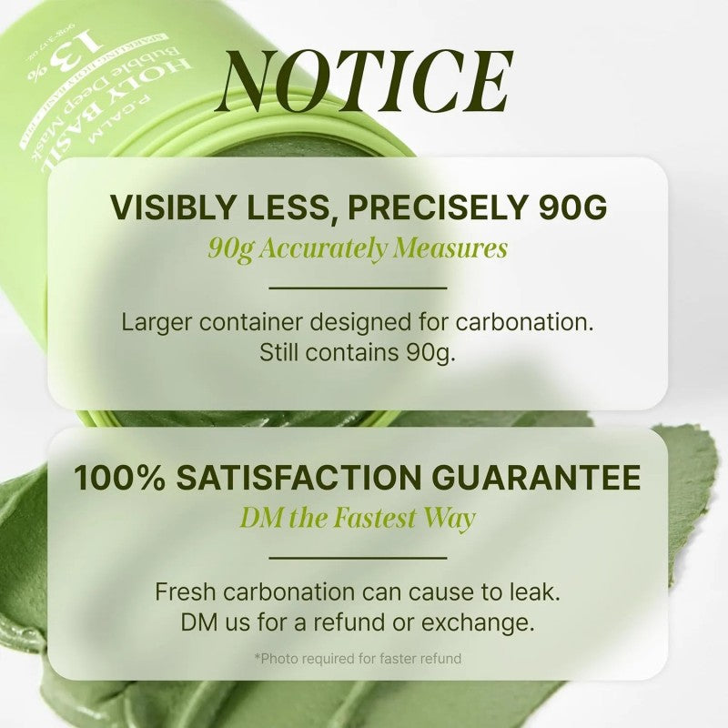 P.CALM Holy Basil Bubble Deep Mask 90g
