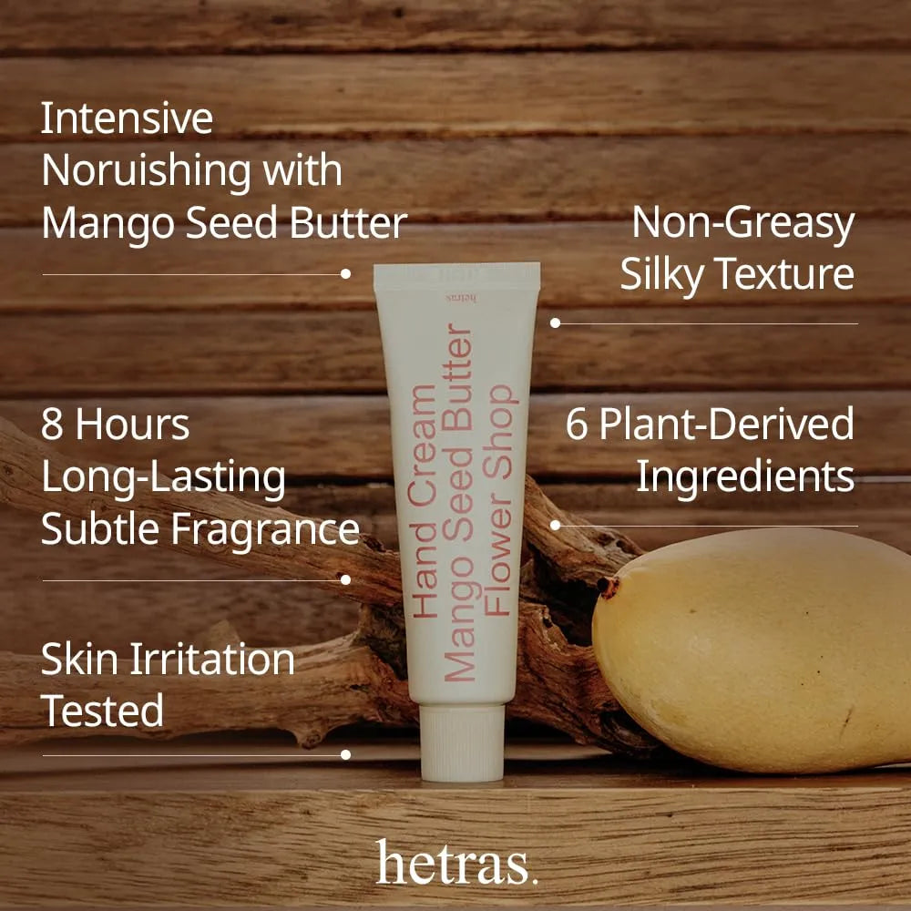 Hetras Mango Seed Butter Hand Cream Flower Shop 50ml