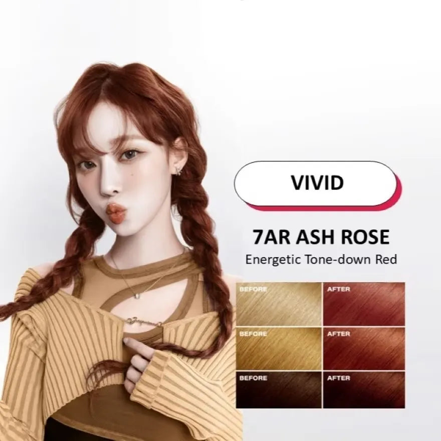 Mise En Scene爱茉莉魅尚萱植物泡沫染发剂#7AR灰粉色