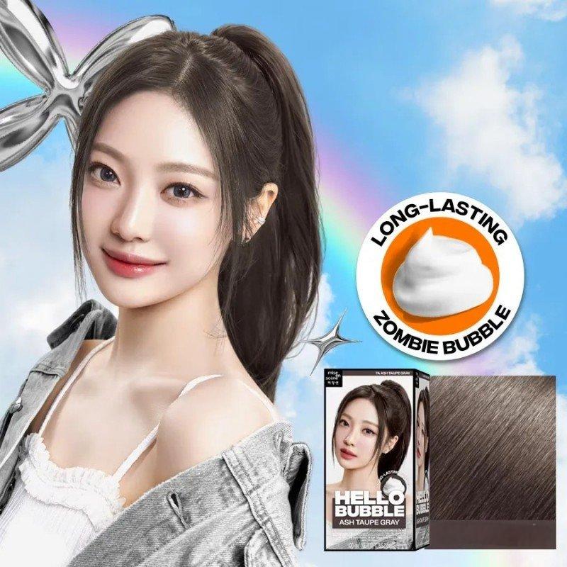 Mise En Scene Hello Bubble Hair Colour Kit #7A Ash Taupe Grey