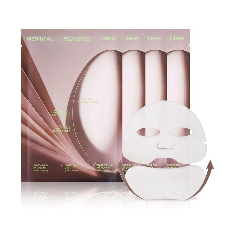 Mediheal Retinol Collagen Cream Lifting Mask 4pcs