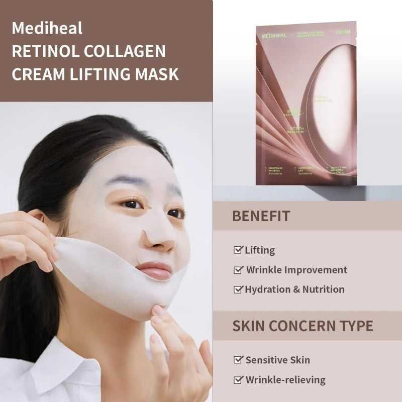 Mediheal Retinol Collagen Cream Lifting Mask 1pcs