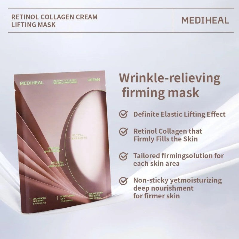 Mediheal Retinol Collagen Cream Lifting Mask 4pcs