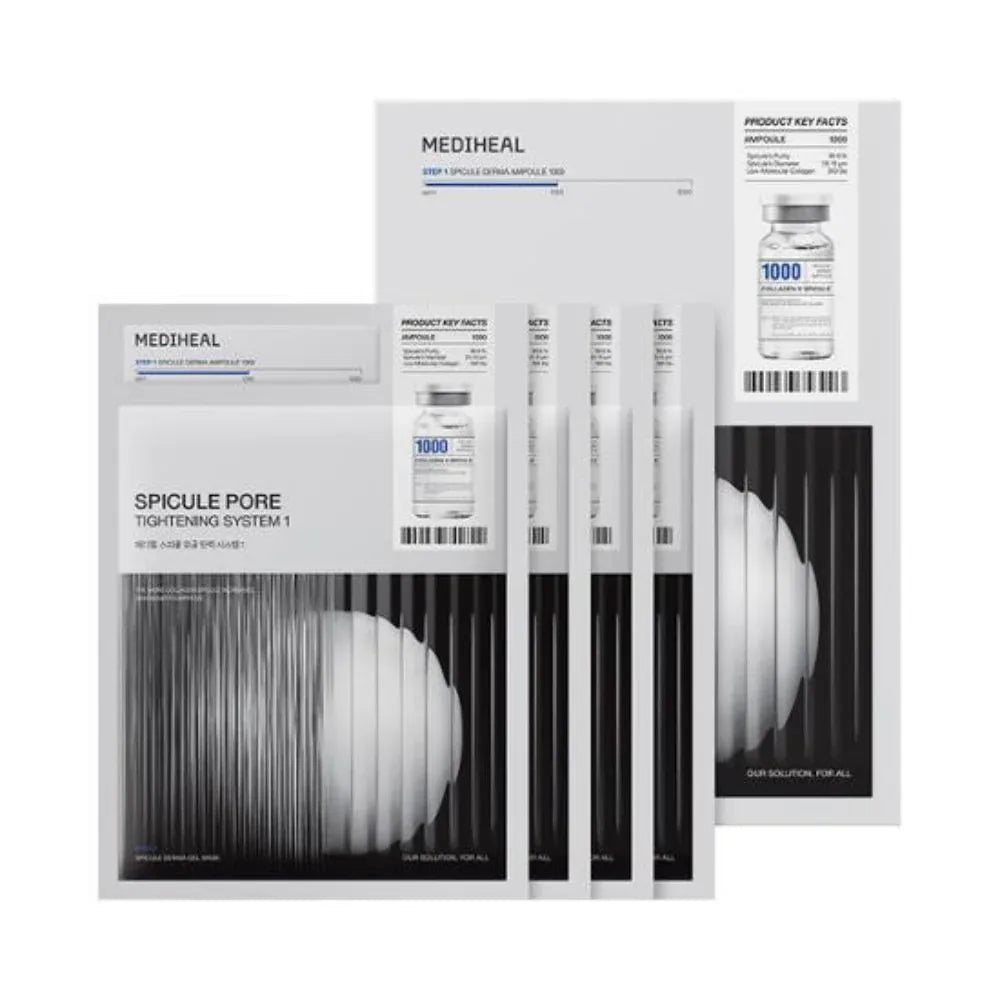 Mediheal Spicule Pore Tightening System 1000ppm Intensive Serum Mask 4pcs