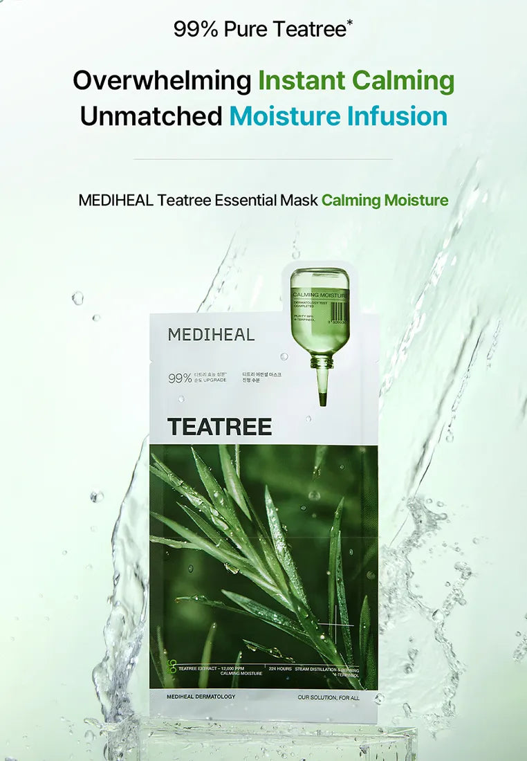 Mediheal Essential Teatree Sheet Mask Calming Moisture 11pcs