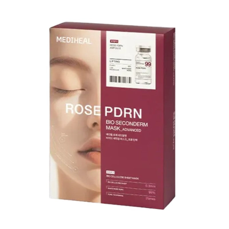 Mediheal Rose PDRN Bio Seconderm Mask 10pcs