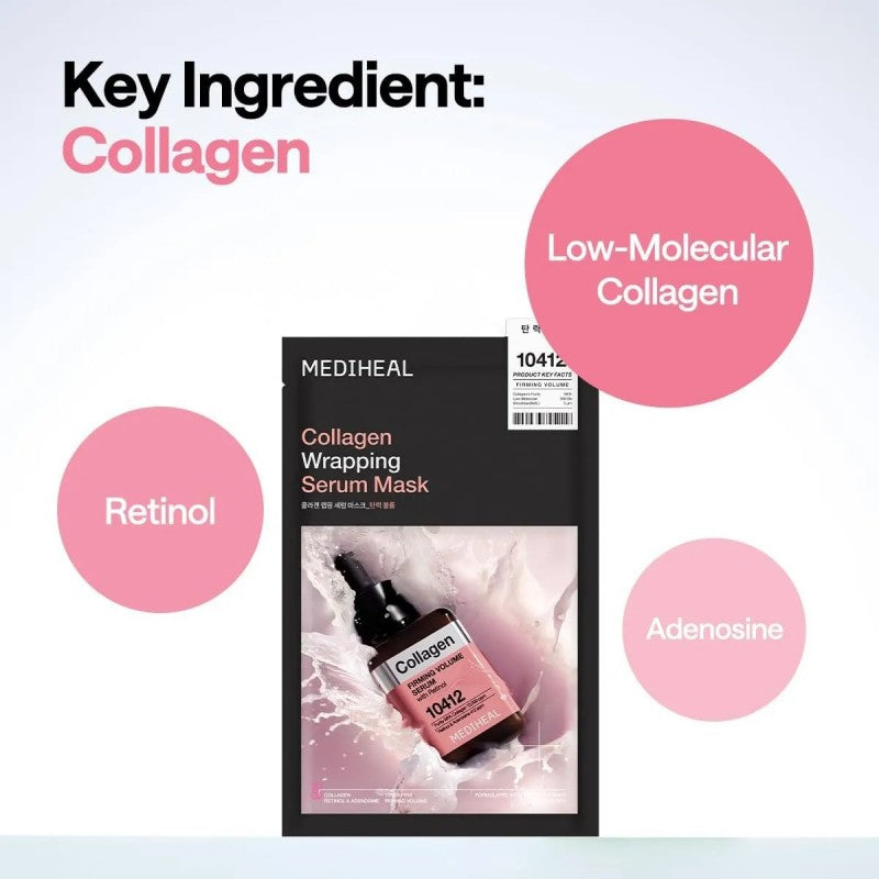 Mediheal Collagen Wrapping Serum Mask 10412 4pcs