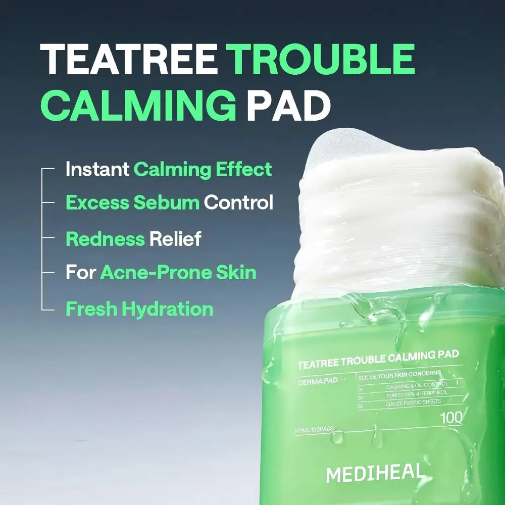 Mediheal Teatree Trouble Facial Toner Pads 100pcs