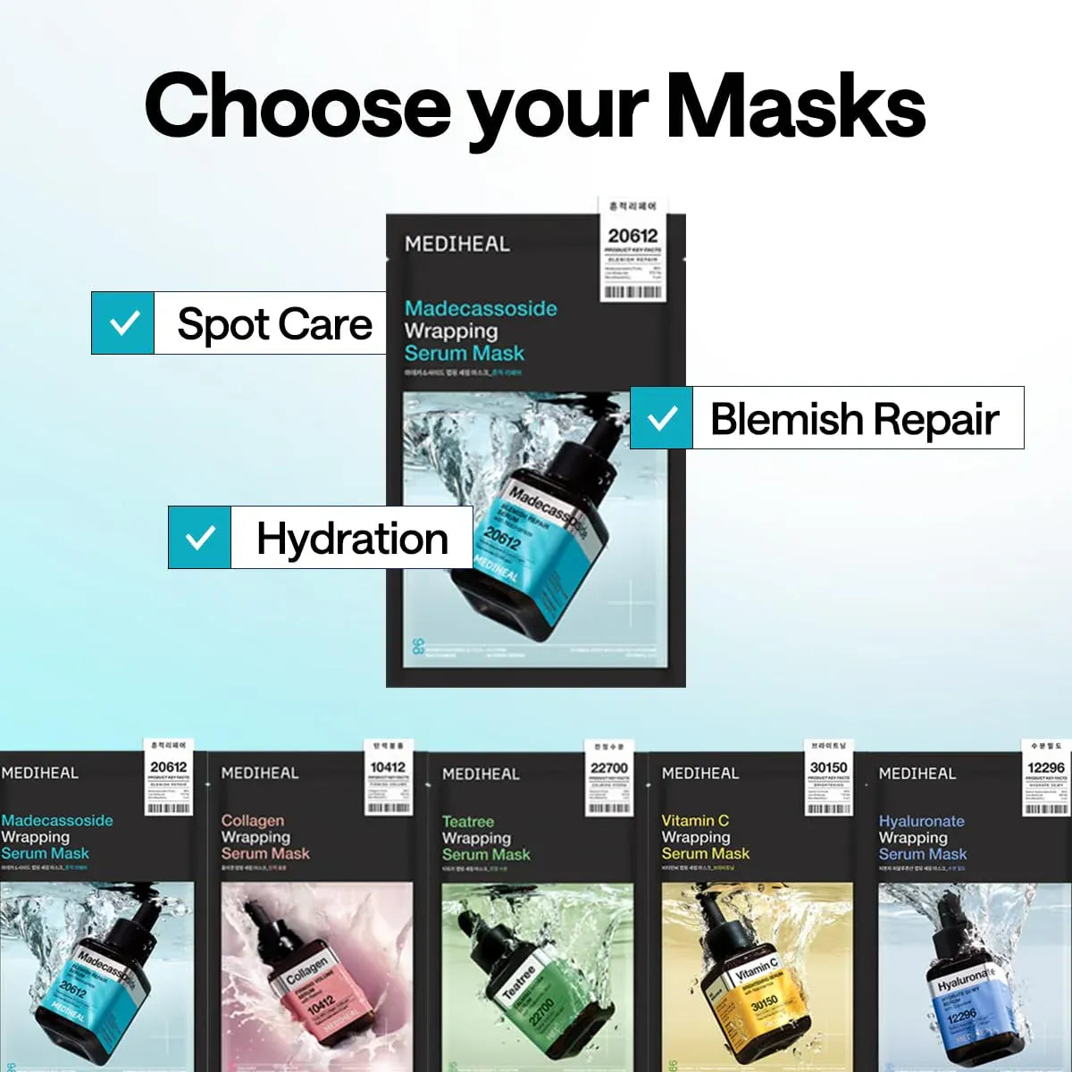 Mediheal Madecassoside Wrapping Serum Mask 20612 5pcs