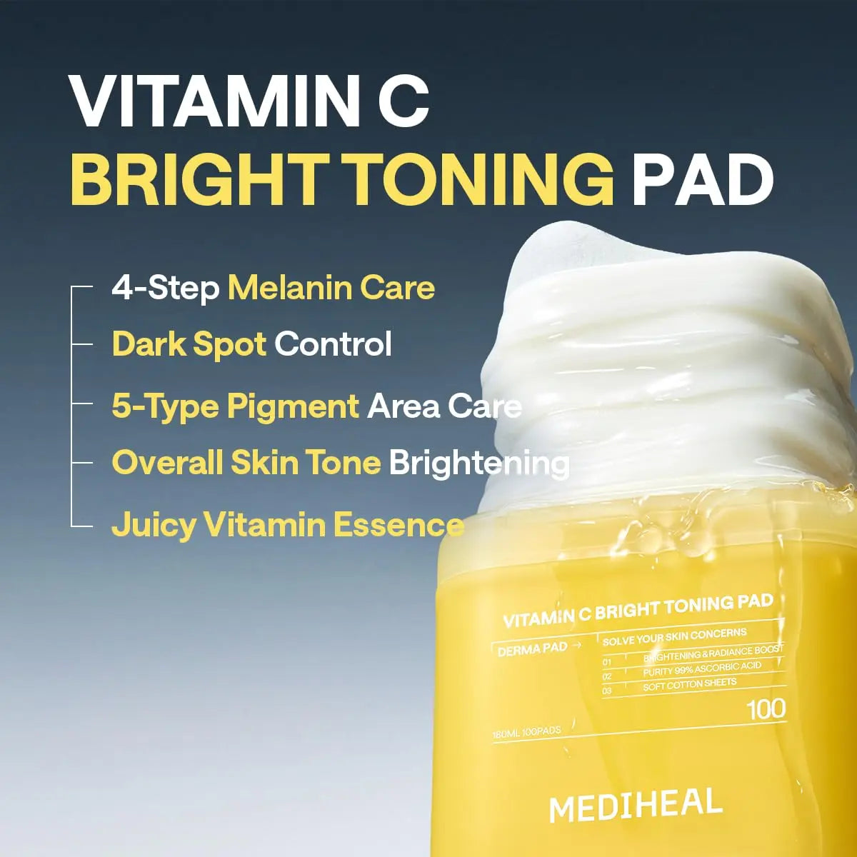 Mediheal Vitamin C Bright Toning Pad 100pcs