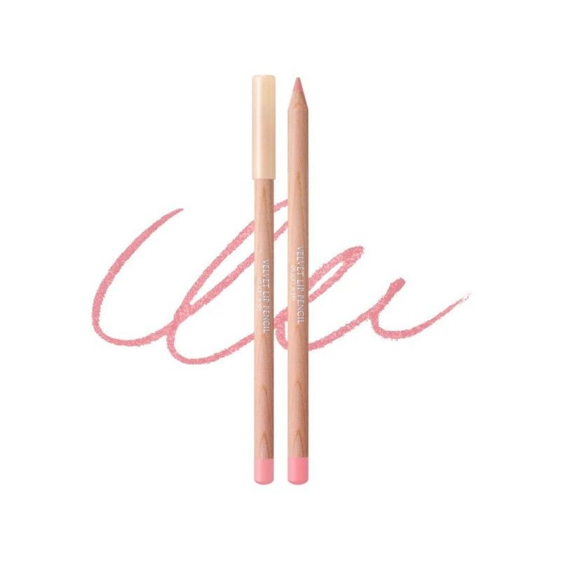 Clio Velvet Lip Pencil & Sharpener Set #01 Rosy Pink