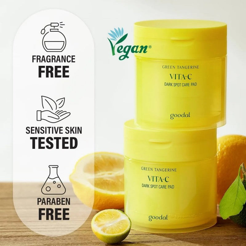 Goodal Green Tangerine Vita C Dark Spot Care Pad 70pcs