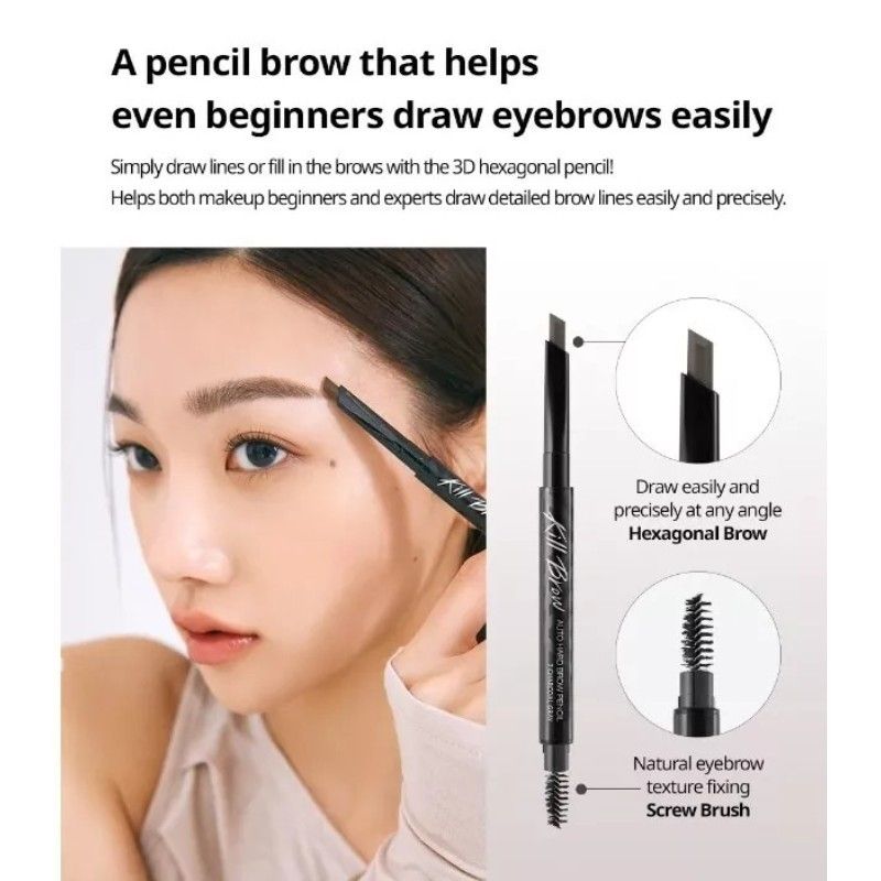 Clio Kill Brow Auto Hard Brow Pencil #01 Natural Brown