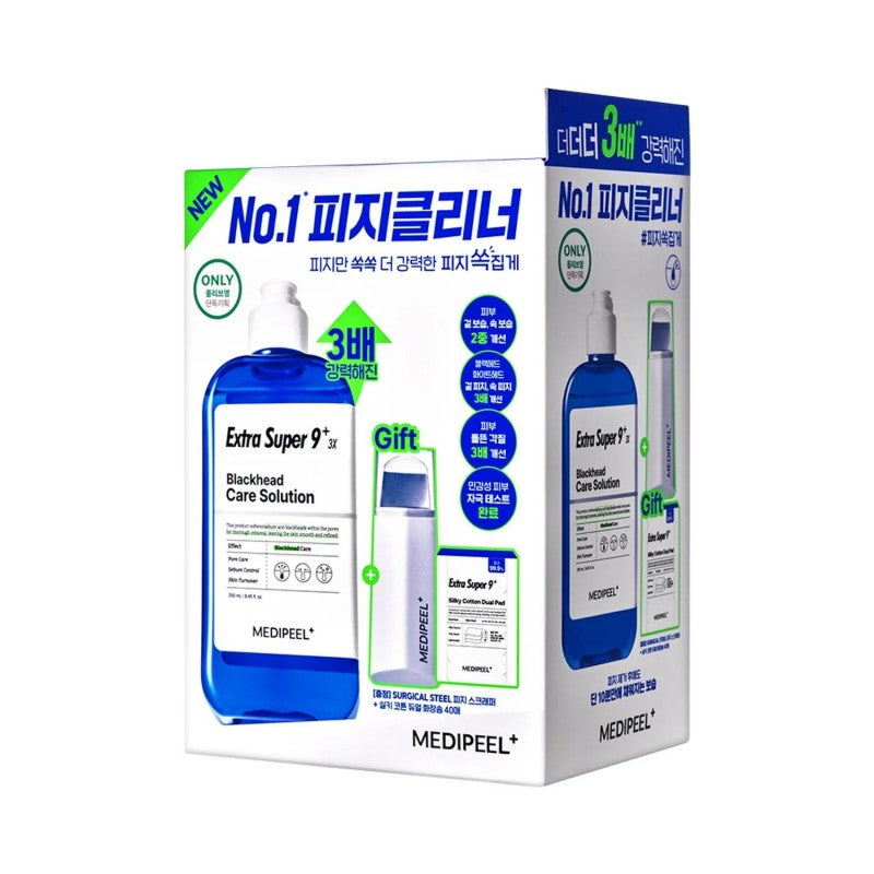 Medi Peel Blackhead Care Solution Extra Super 9 Plus 250ml (+ Cotton Pads 40P + Scraper)