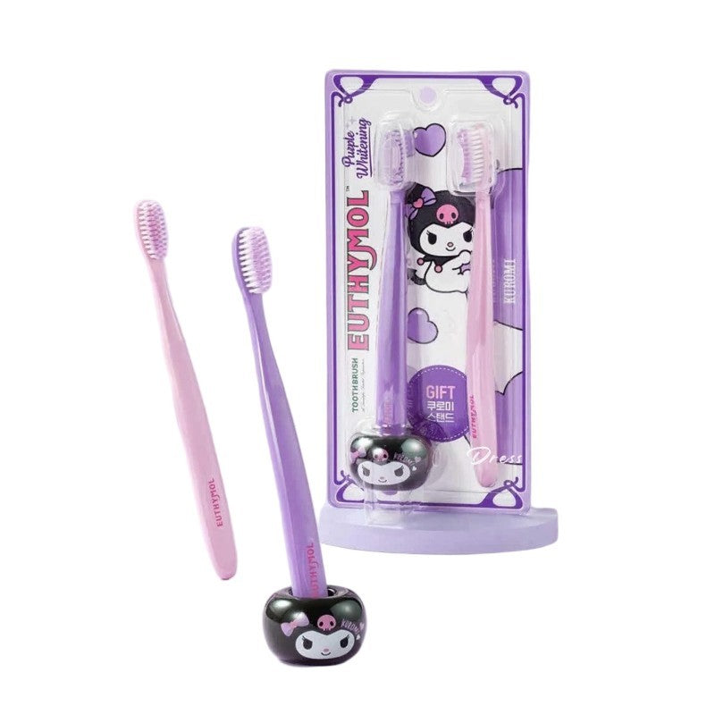 Euthymol Sanrio Whitening Toothbrush Kuromi 1+1pcs