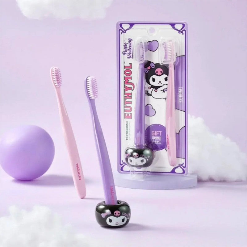 Euthymol Sanrio Whitening Toothbrush Kuromi 1+1pcs