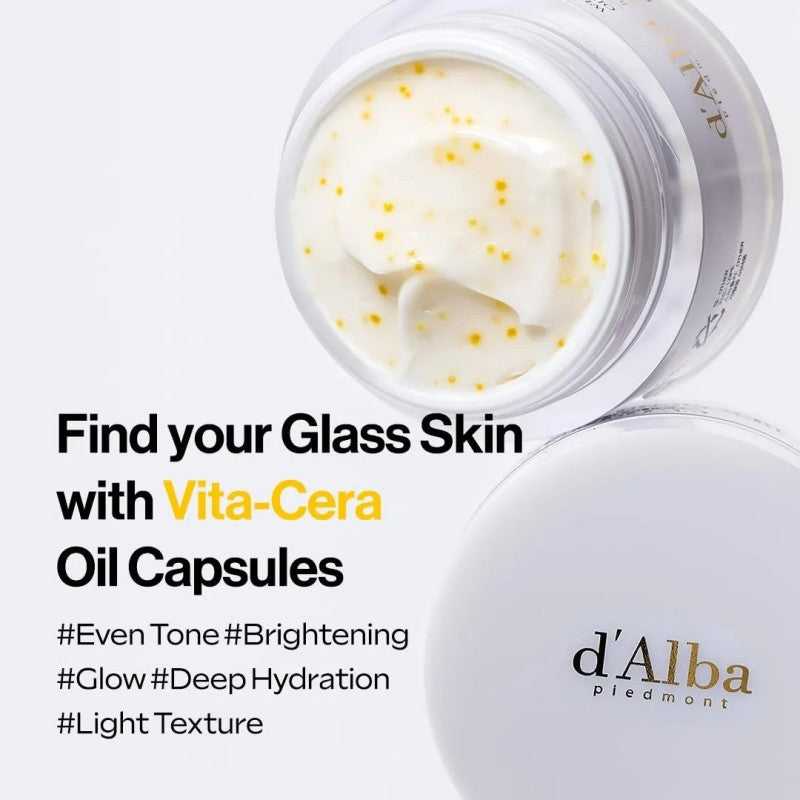 D'Alba Vita Toning Capsule Cream 55g (+1.5g*4pcs)