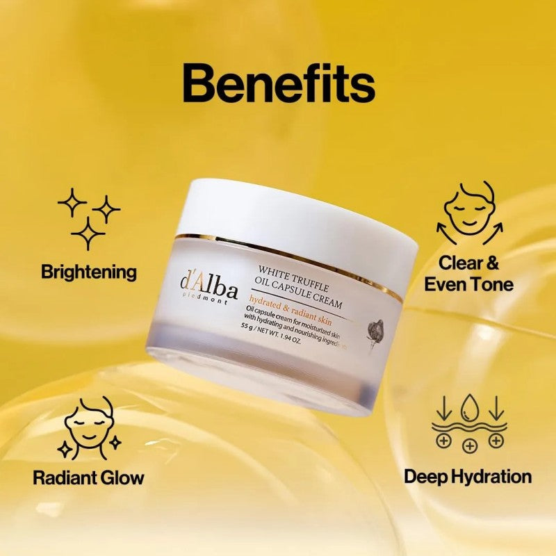 D'Alba Vita Toning Capsule Cream 55g (+1.5g*4pcs)