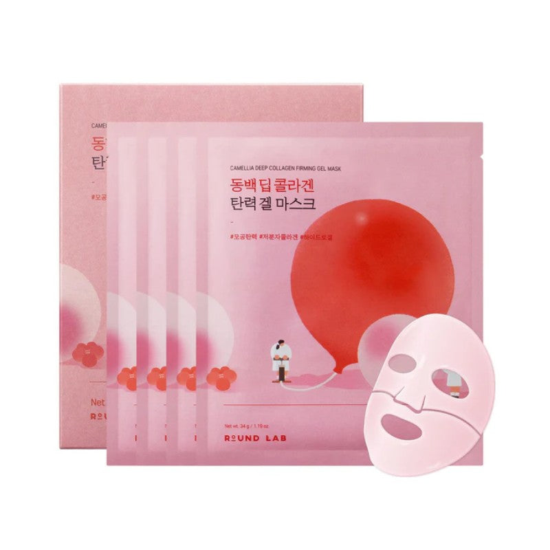 Round Lab Camellia Deep Collagen Firming Gel Mask 4pcs