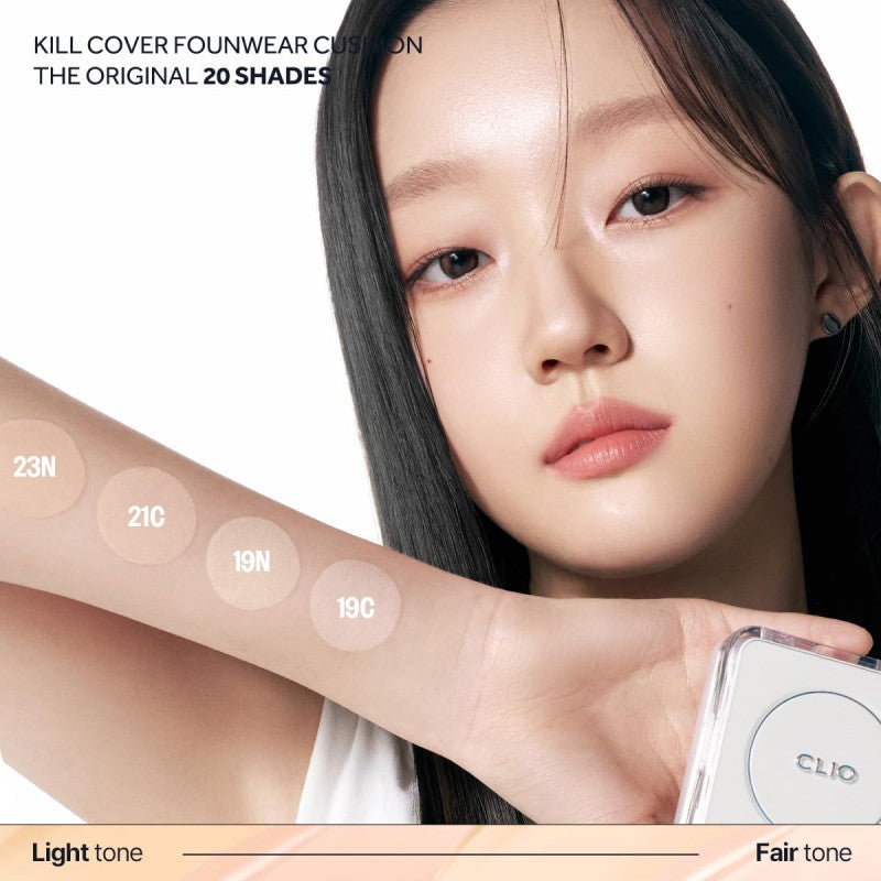 Clio Kill Cover Founwear Cushion The Original SPF50+ #19N Porcelain