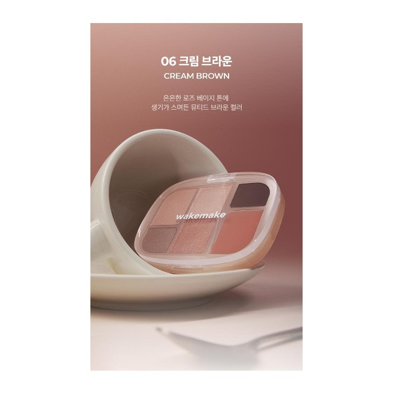 Wakemake Soft Sheer Multi Palette #6 Cream Brown
