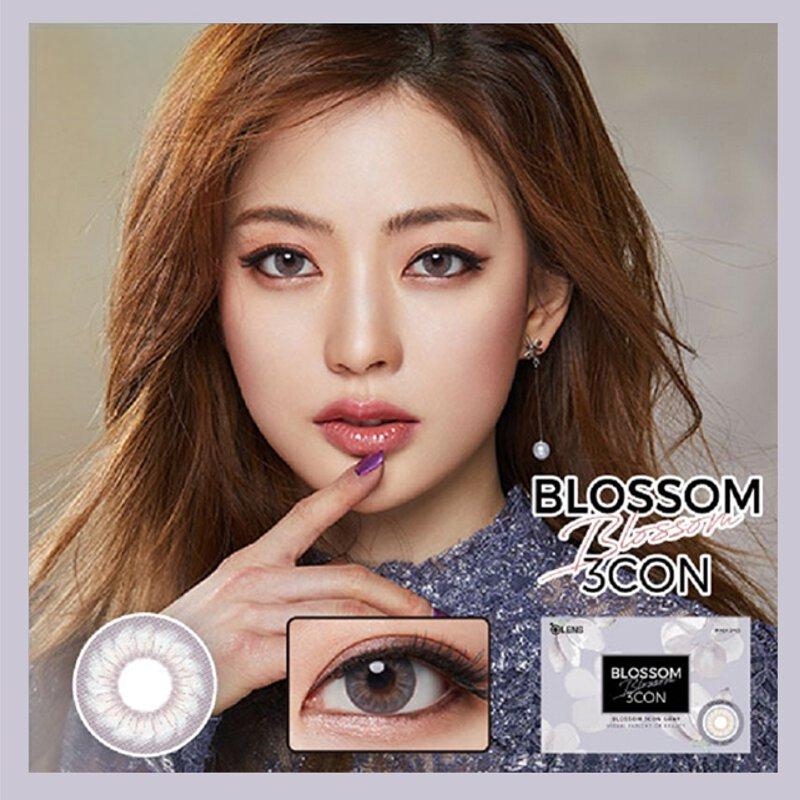 Olens 1-Month Colored Contact Lens Blossom 3Con Gray -7.50