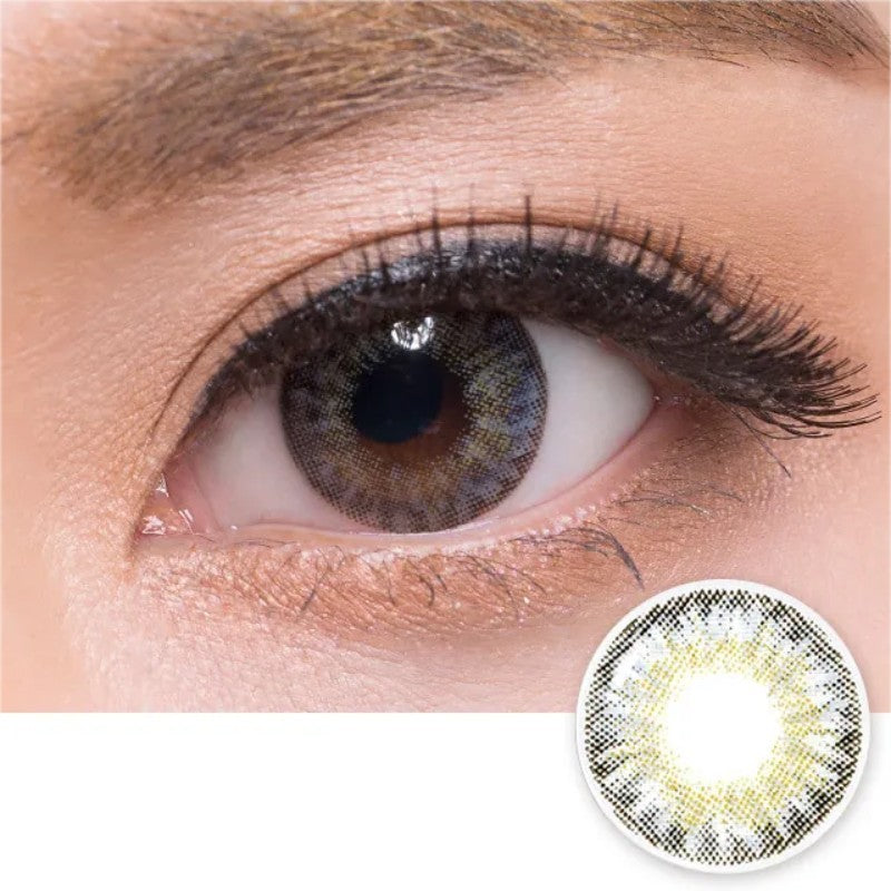 Olens Wanna Be 1-Month Colored Contact Lens 3Con Lolly Gray -4.75