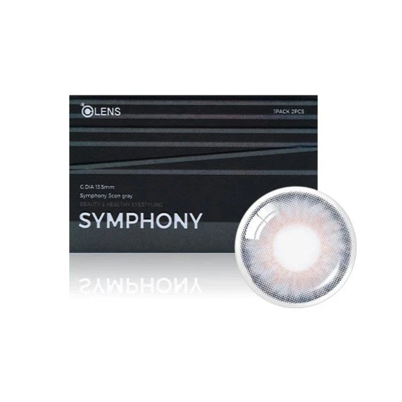 Olens 1-Month Colored Contact Lens Symphony 3Con Gray -2.50
