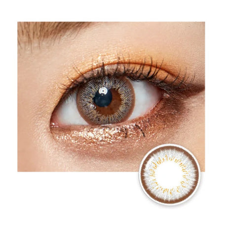 Olens 1- Month Colored Contact Lens Winky 3Con Warm Gray -3.50