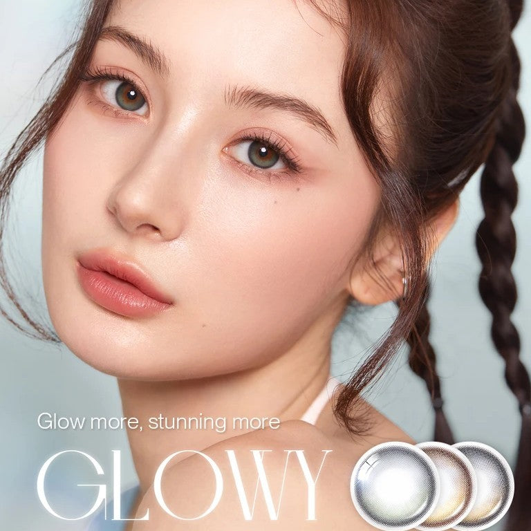 Olens 1 Month Colored Contact Lens Glowy Ash Gray ±000 2pcs