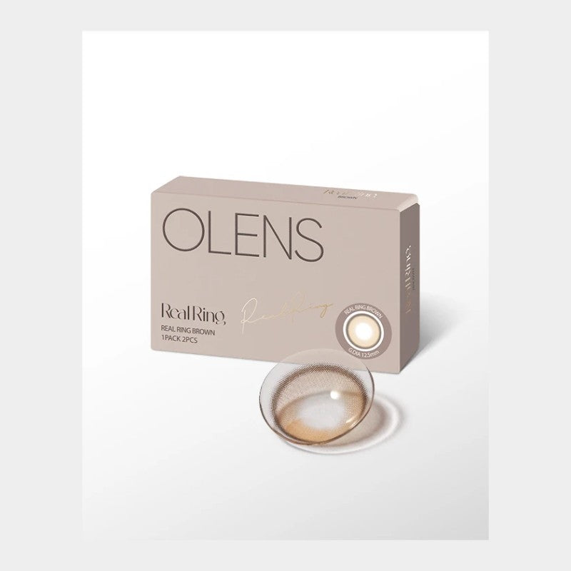 Olens 1 Month Colored Contact Lens Real Ring Brown -4.00 2pcs