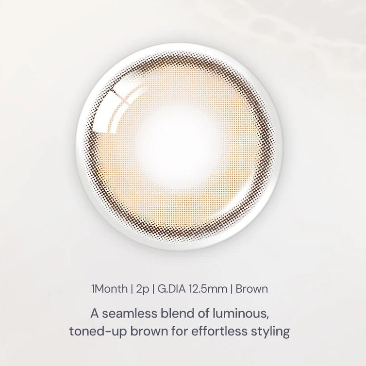Olens 1 Month Colored Contact Lens Real Ring Brown -4.00 2pcs