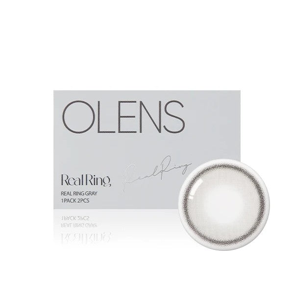 Olens 1 Month Colored Contact Lens Real Ring Gray -3.00 2pcs