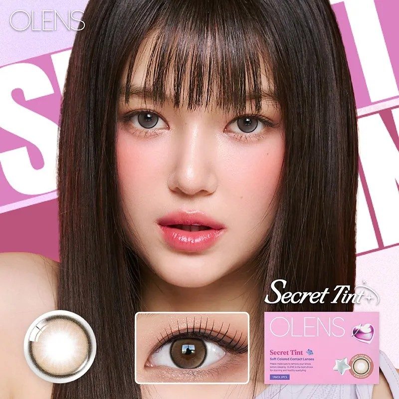 Olens 1 Month Colored Contact Lens Secret Tint Brown -3.50 2pcs