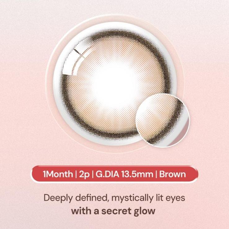 Olens 1 Month Colored Contact Lens Secret Tint Brown -3.50 2pcs
