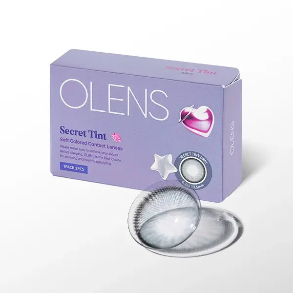 Olens 1 Month Colored Contact Lens Secret Tint Gray -4.50 2pcs