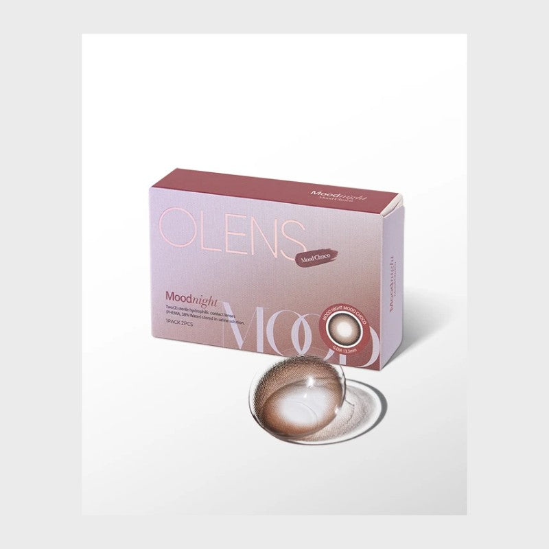 Olens 1 Month Colored Contact Lens Mood Night Mood Choco -4.00 2pcs