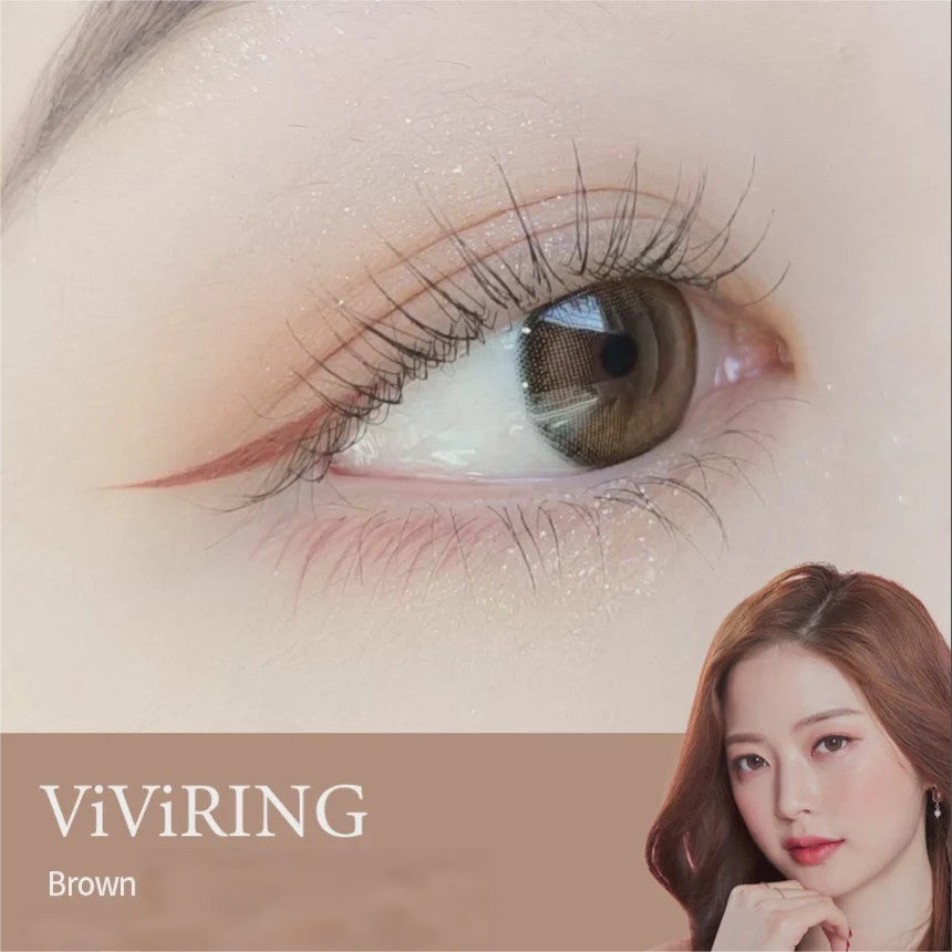 Olens 1 Month Colored Contact Lens Vivi Ring Brown -2.25 2pcs
