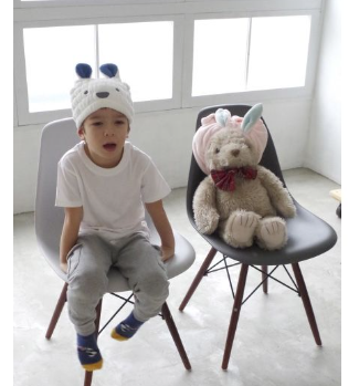 zooie儿童卡通干发帽-白色