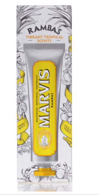 marvis牙膏-rambas黄色-75ml