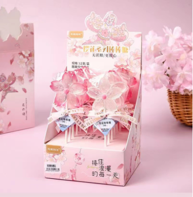 脱普-渐变大樱花棒棒糖12支