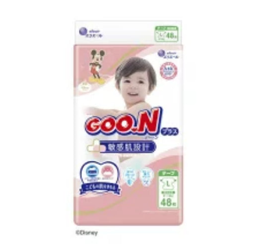 【团购】大王-Goo.N-敏感肌尿不湿-L码9-14KG-48枚