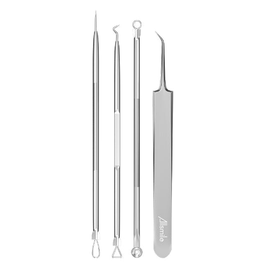 Allsmile-粉刺针流云银4件套-电镀