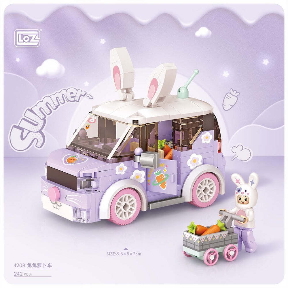 Loz-积木甜兔萝卜车-4208