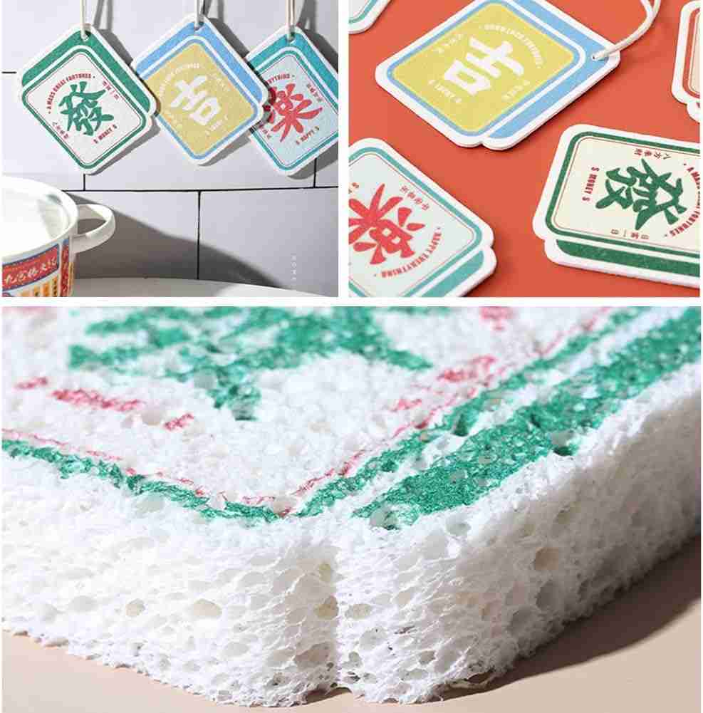 MaJiang Pulp Cotton Dish Sponge 1pcs