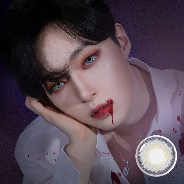 Olens 1 Month Colored Contact Lens Vampire Silver ±000 1pcs