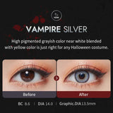 Olens 1 Month Colored Contact Lens Vampire Silver ±000 1pcs
