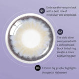 Olens 1 Month Colored Contact Lens Vampire Silver ±000 1pcs