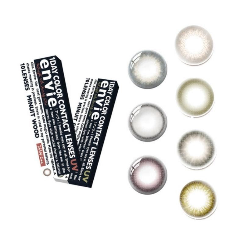 Envie 1 Day Colored Contact Lens Minuit Wood ±000 10pcs